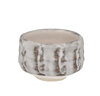 Chawan/Matcha bowl oribe-yaki Frosted White on Brown