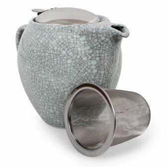 Teapot L 580ml-crackle blue-grey