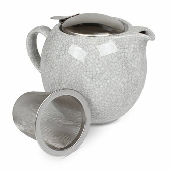 Teapot XL 680ml-crackle white