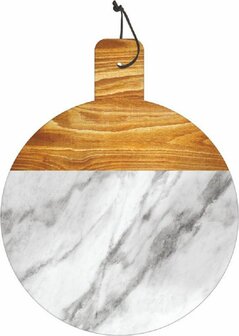 Worktop round-Wood/Marble