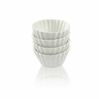 Cupcake Set of 4-White