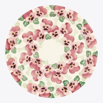 Serving Plate-Pink Pansy