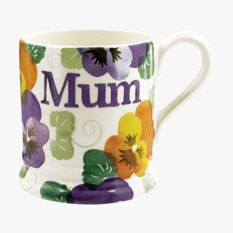 &frac12; pt Mug Mum-Purple Pansy