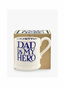 &frac12; pt Mug-Dad is my hero Blue