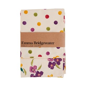 Tea Towel set EB-Wallflower &amp; Polka Dots