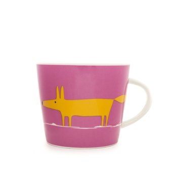 Mr Fox Mug 350ml-Pink &amp; Orange