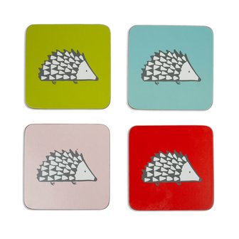 Spike Coaster Set of 4-Blue, Pink, Red, Green