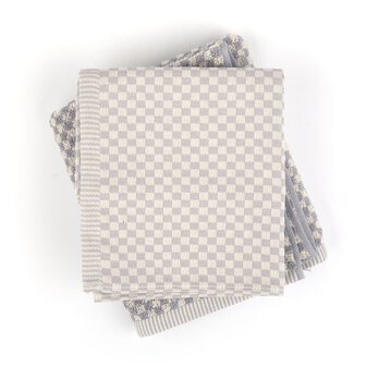 Tea Towel 65x65cm-Small Check Grey