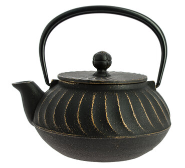 Iwachu Teapot Nami Black/Gold 650ml