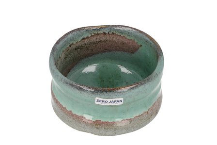 Chawan/Matcha bowl oribe-yaki Celadon/grey