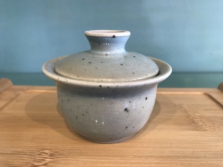 Porcelain Gaiwan Nuka glaze light blue 100ml