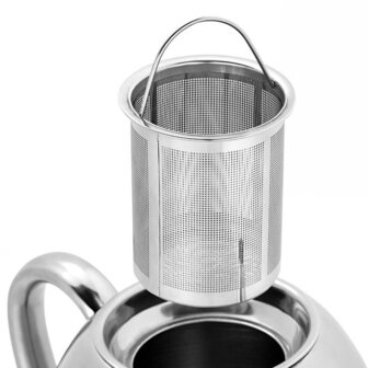 Theepot London 1,2L-RVS mat