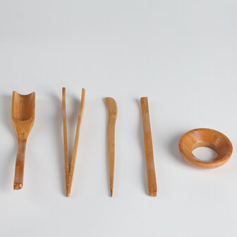 Cha Dao Tea Utensils Bamboo Set 6 pcs