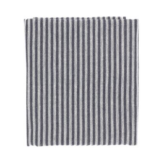 Tea Towel 65x65cm-Small Stripe Dark Blue