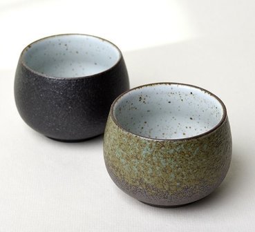 Teacup Ceramic round Black 130ml