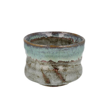 Chawan/Matcha bowl oribe-yaki Grey-Celadon1