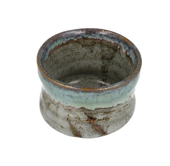Chawan/Matcha bowl oribe-yaki Grey-Celadon1