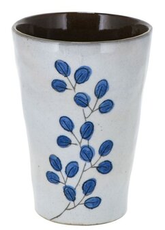 Teacup mino-yaki Twig Beige/Blue 250ml