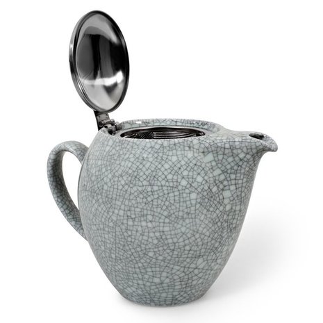 Teapot L 580ml-crackle blue-grey