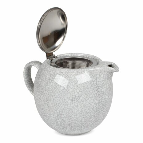 Teapot XL 680ml-crackle white