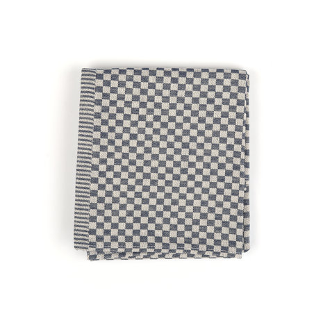 Tea Towel 65x65cm-Small Check Dark Blue