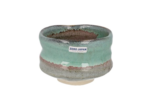 Chawan/Matcha bowl oribe-yaki Celadon/grey
