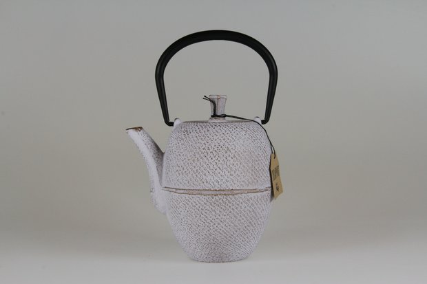Roji Teapot Barrel Hakeme White on Gold 0,4l