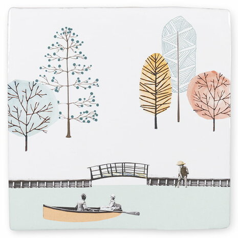A day at the park-Small 10x10cm