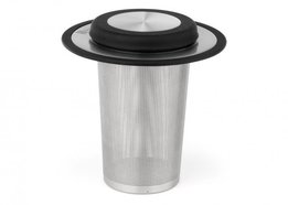 Theefilter met onderzetter XL-RVS