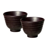 Teacup banko-yaki Brown 45ml Set of 2