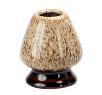 Kusenaoshi/Matcha klopper Houder-brown/white
