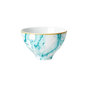Porcelain Bowl-Marble Print Jade